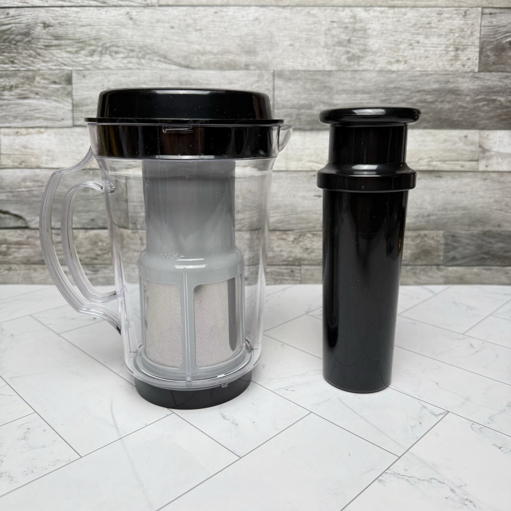 Magic Bullet Juicer Attachment Pitcher Filter Plunger Replacement Parts Black